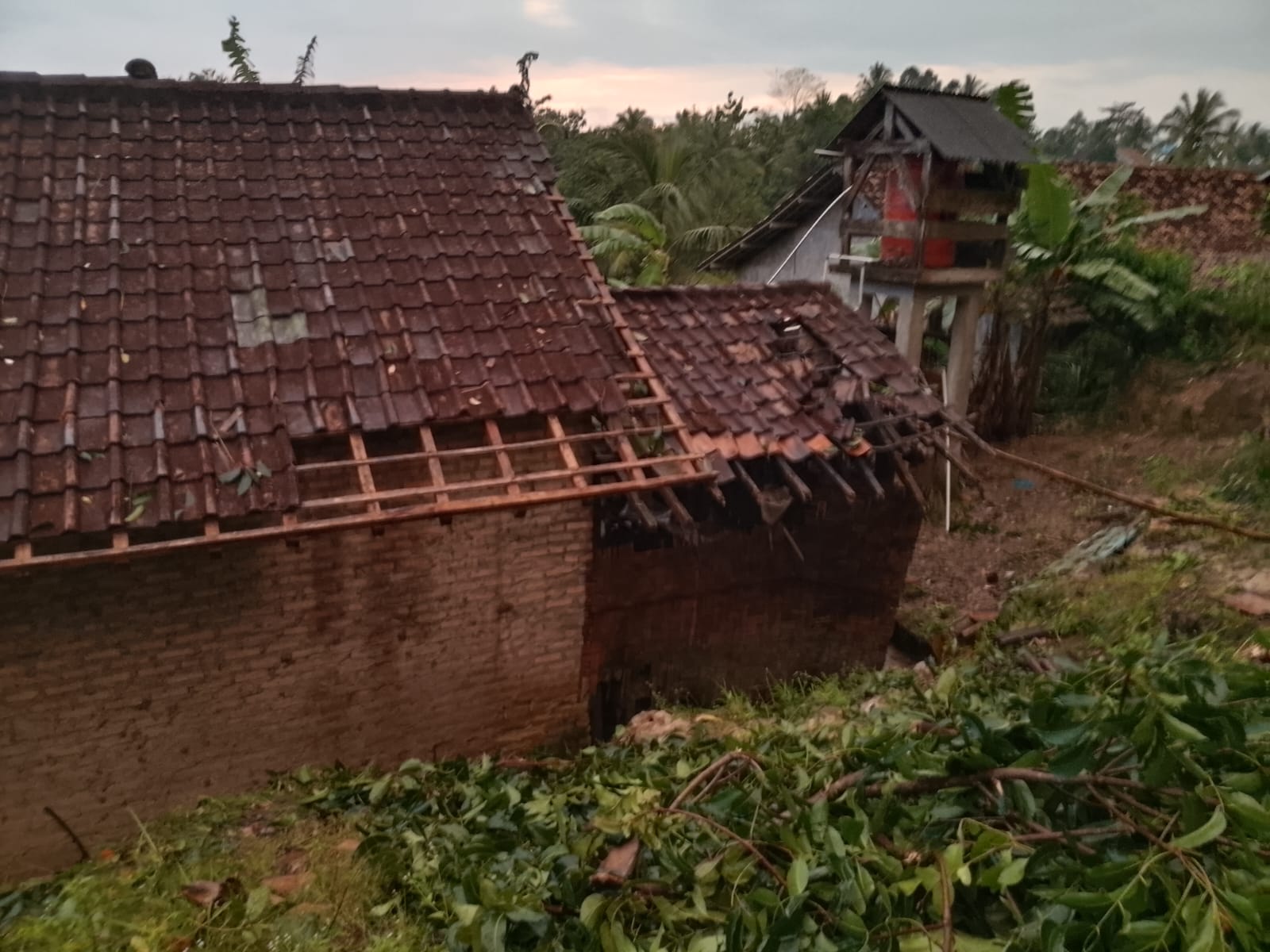 Hujan Disertai Angin Kencang Landa Tiga Desa di Lampung Selatan